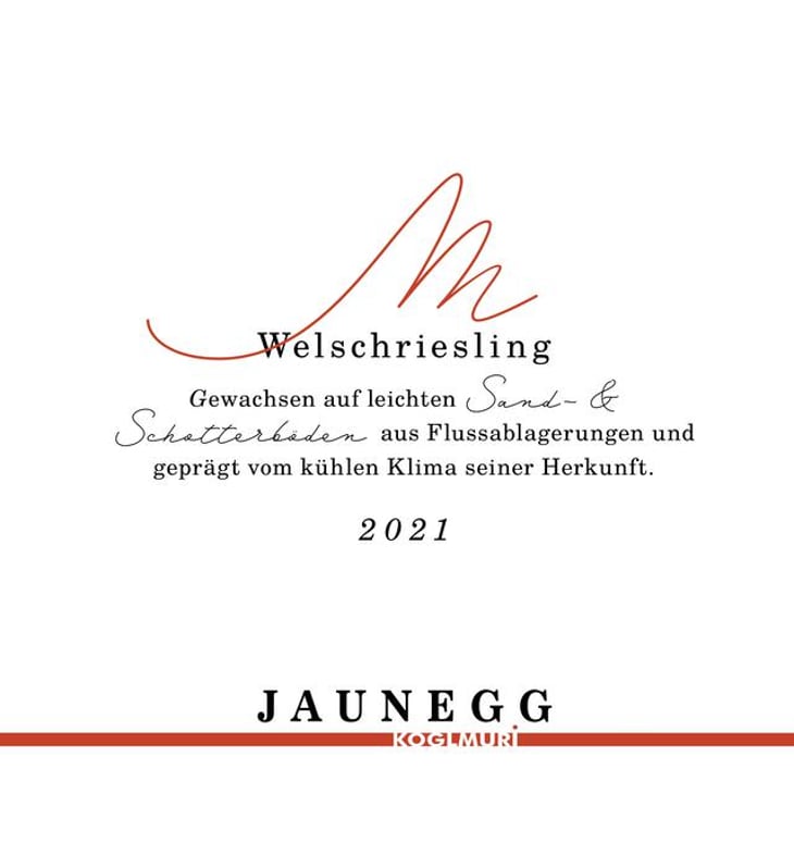 Welschriesling "Sand & Schotterböden“ - Weingut Daniel Jaunegg - jasmin-daniel-jaunegg 