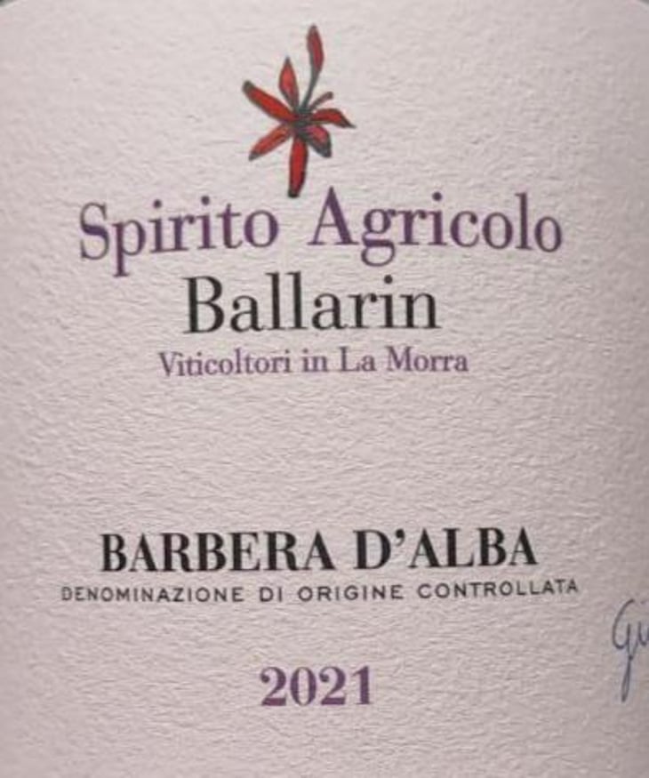 Barbera d'Alba - Spirito Agricolo Ballarin - gianni-cecilia-viberti -2021