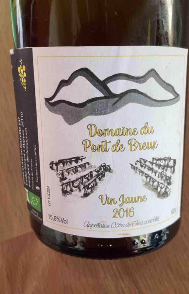 Vin jaune - Domaine du Pont de Breux - emilie-gerard -2016