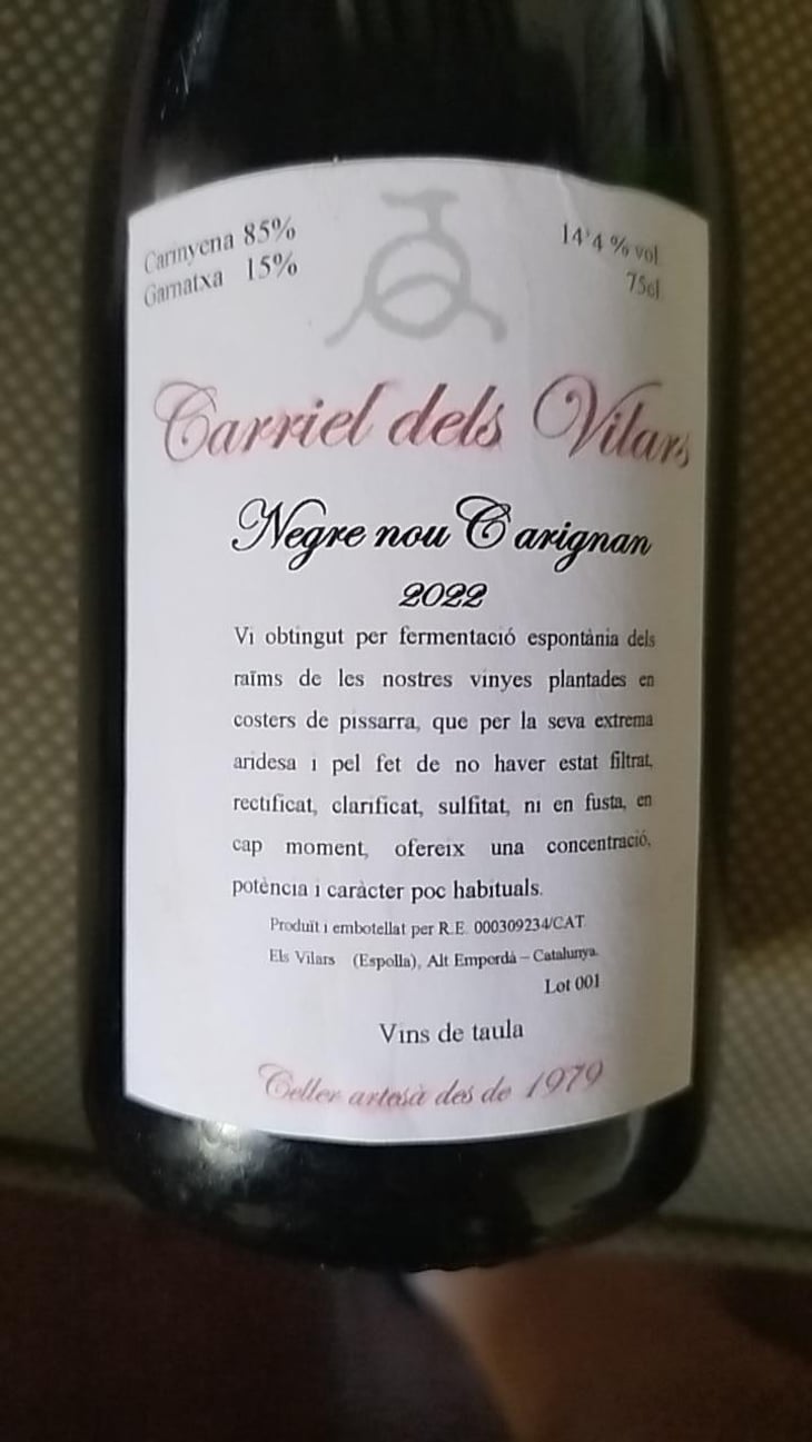 Negre nou Carignan - Carriel dels Vilars - carles-alonso -2022
