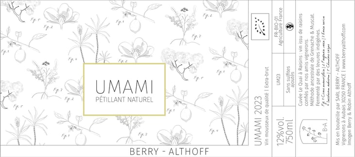 Umami 2023 - Domaine Berry - Althoff & Le Quai à Raisins - imogen-berry-robin-althoff 