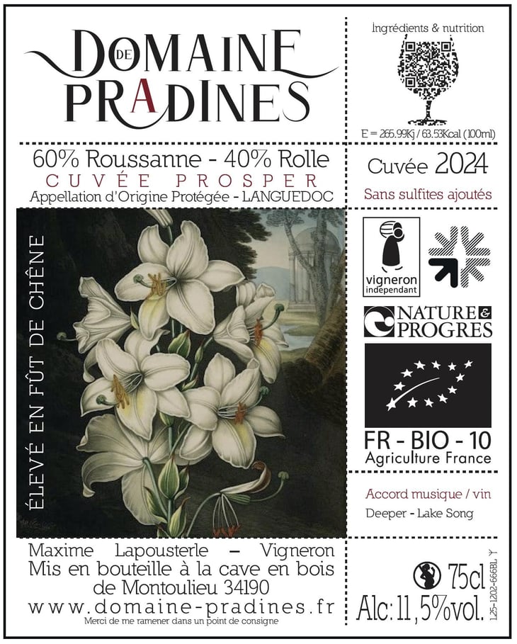 Cuvée Prosper - Domaine de Pradines - maxime-lapousterle -2024
