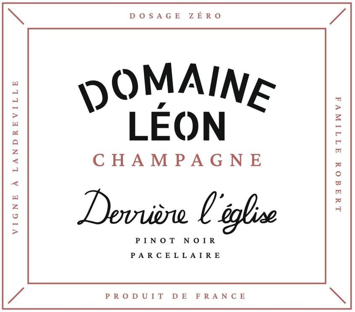 Derrière l'Eglise Dosage Zéro - Domaine Léon - clement-robert 