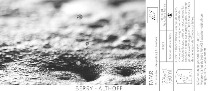 Fafar - Domaine Berry - Althoff & Le Quai à Raisins - imogen-berry-robin-althoff 
