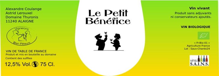 Petit Bénéfice - Domaine Thuronis - Vigneron Bien Fêteur - alexandre-coulange-astrid-lerouxel -2024