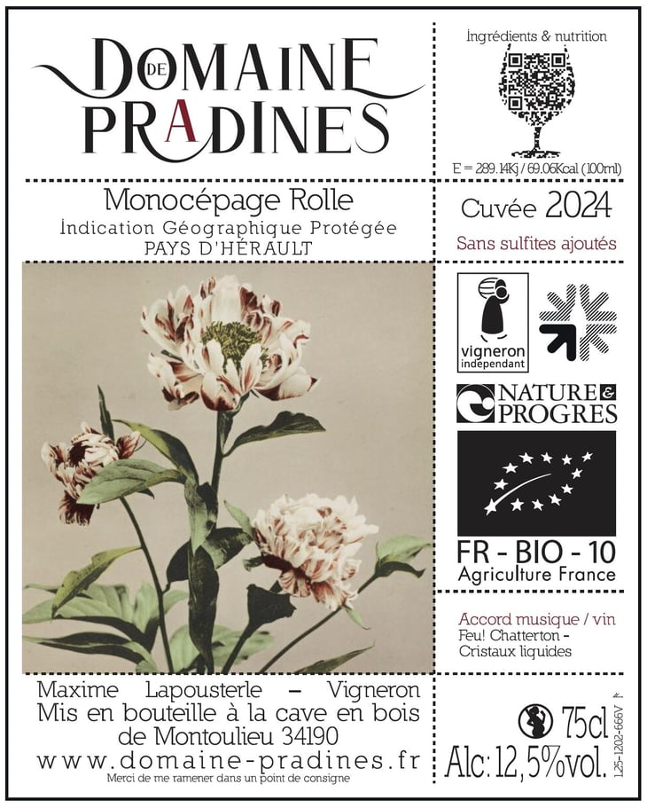 Monocépage Vermentino 2024 - Domaine de Pradines - maxime-lapousterle 