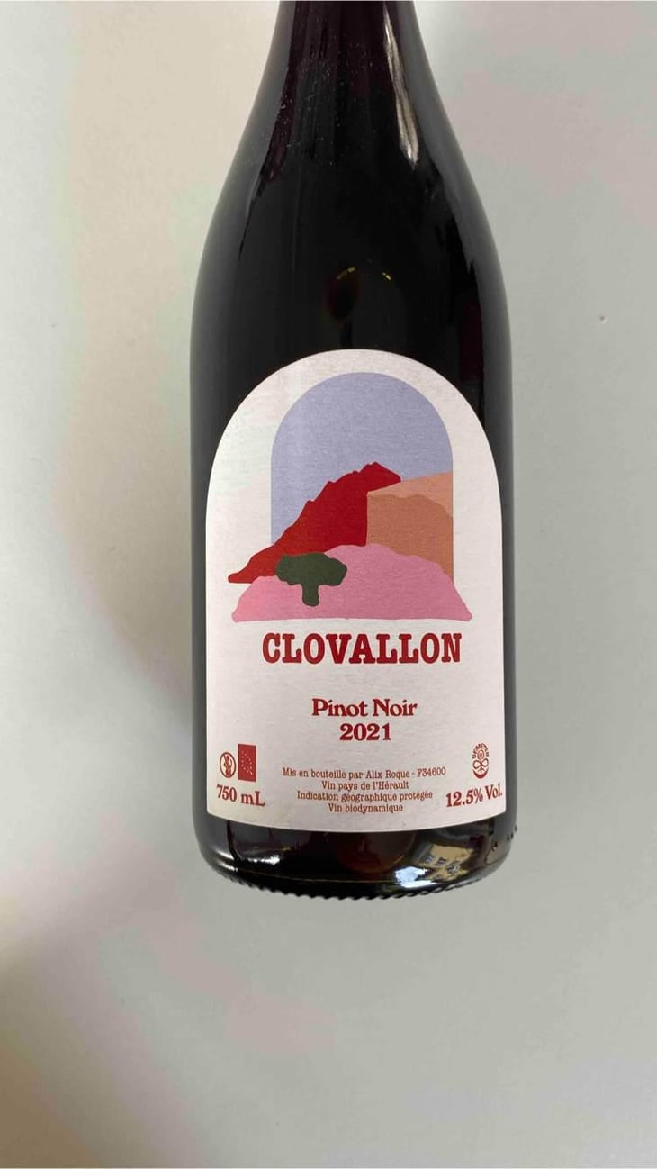 Pinot Noir (new label) - Domaine de Clovallon - alix-roque -2021