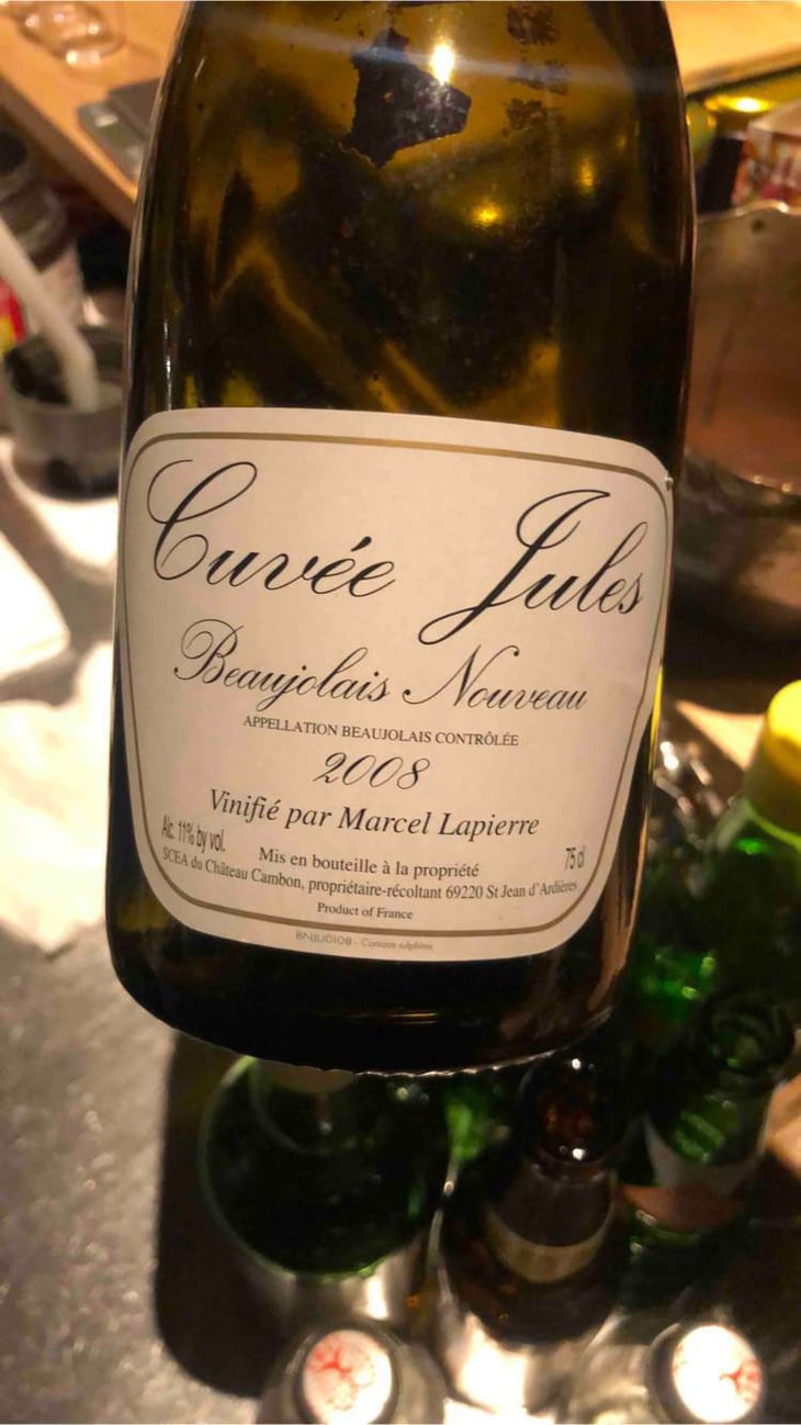 Beaujolais Nouveau Cuvée Jules - Château Cambon - alexandre-iwasuila-marie-lapierre-jean-claude-chanudet -2008