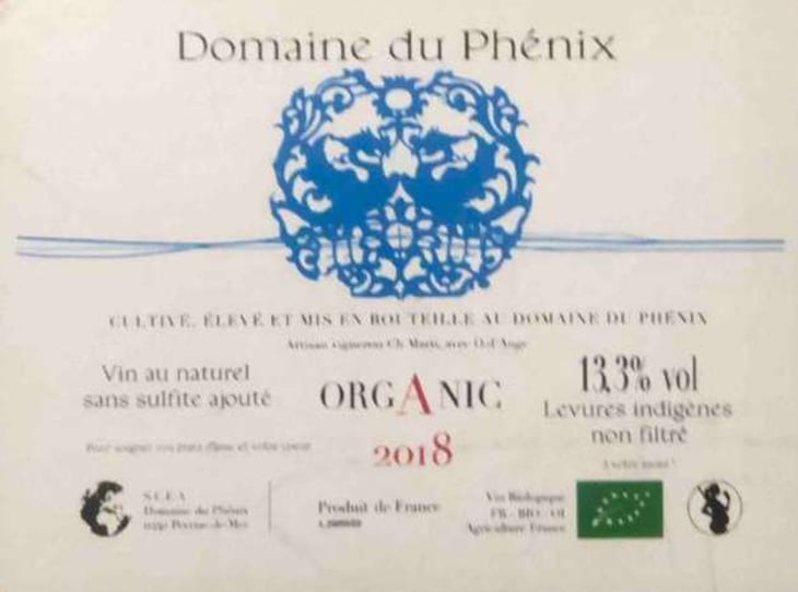 Organic BIB 5L - Domaine Du Phénix - christian-marti -2018