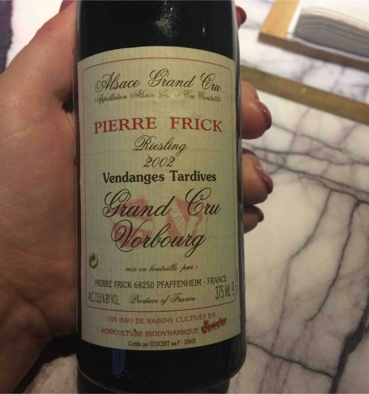 Riesling Vendanges Tardives Grand Cru Vorbourg - Domaine Pierre Frick - jean-pierre-chantal-et-thomas-frick 