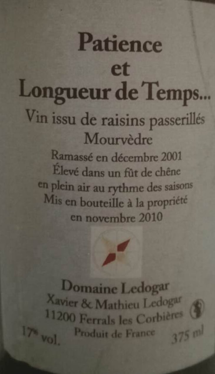 Patience et Longueur De Temps... - Domaine Ledogar - xavier-mathieu-benoit-ledogar 