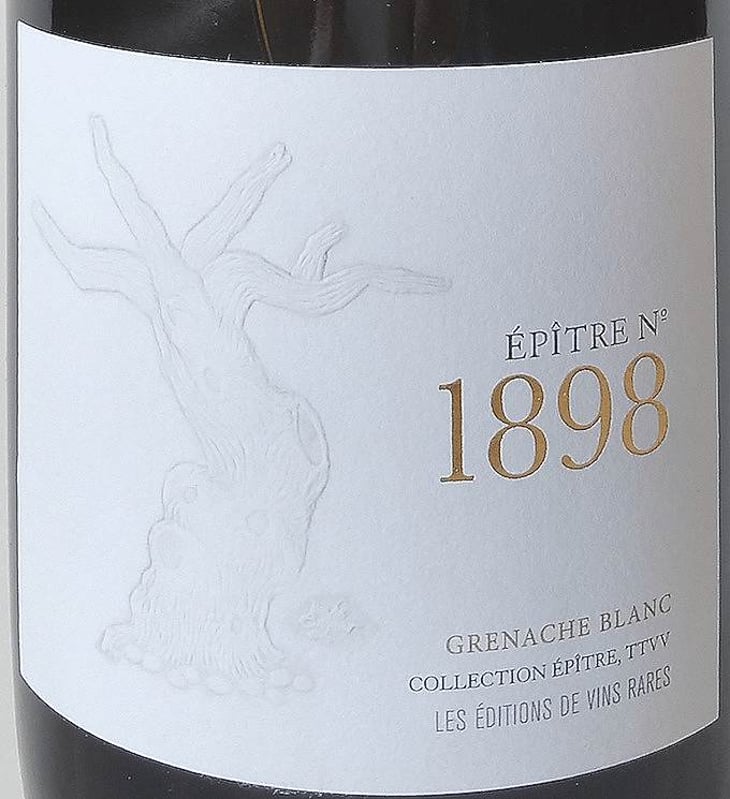 Epitre N°1898 Grenache Blanc - Les Editions de Vins Rares - loic-mignotte-renaud-saunier-jean-armand-bloc 