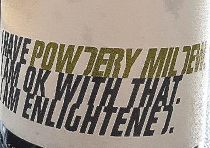 I Have Powdery Mildew I Am Okay With That. I Am Enlightened - Minimus Wines / Omero/ Origin / Craft Wine Co. - laura-cusick-meredith-bell 