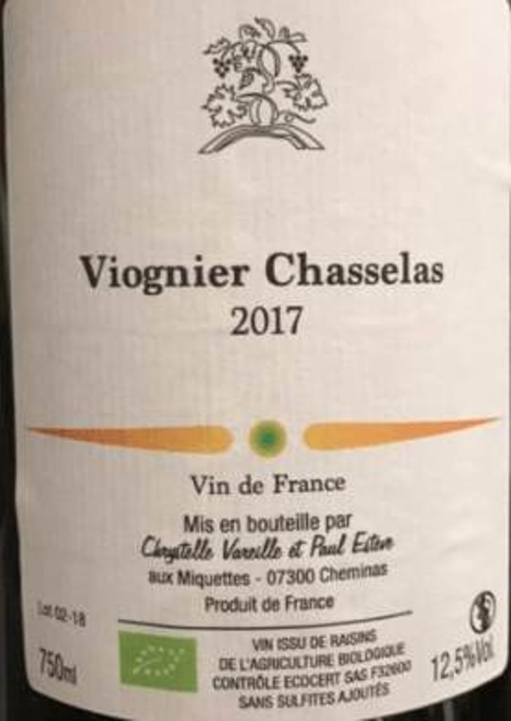 Viognier Chasselas - Domaine des Miquettes - chrystelle-vareille-paul-esteve 