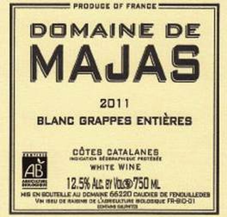 Blanc Grappes Entières - Domaine de Majas - agnes-alain-carrere 