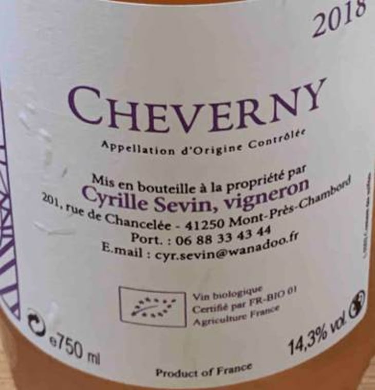 Cheverny Rosé - Cyrille Sevin - cyrille-sevin 