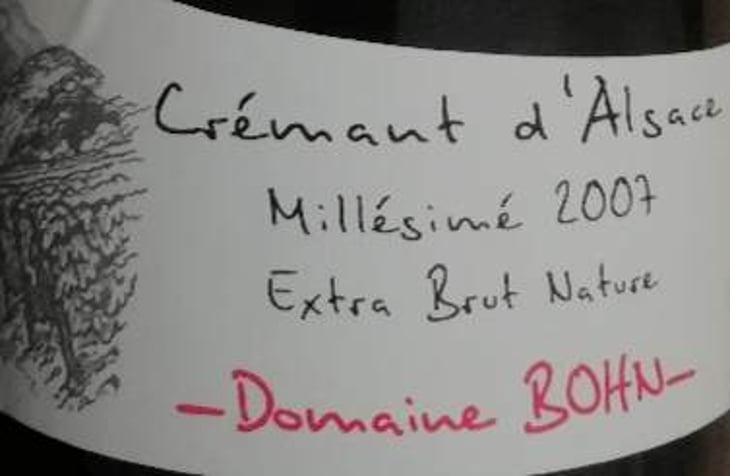 Crémant d'Alsace Millésimé Extra Brut Nature - Domaine Bohn - bernard-arthur-bohn 