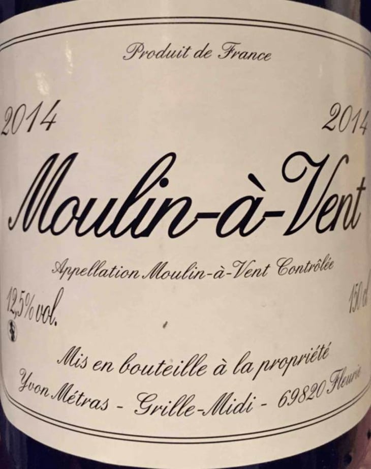 Moulin-à-Vent - Domaine Métras - yvon-metras 