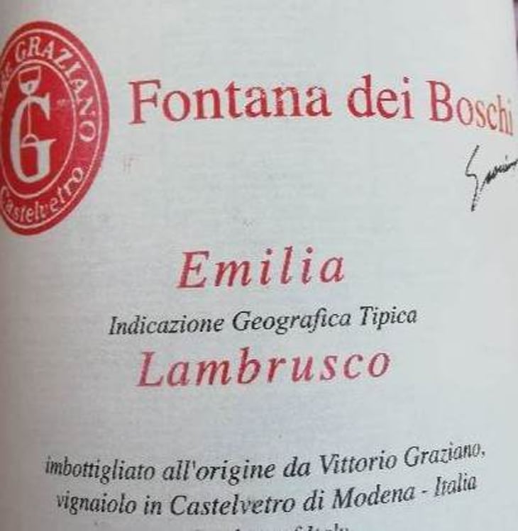 Lambrusco - Fontana dei Boschi - vittorio-graziano 