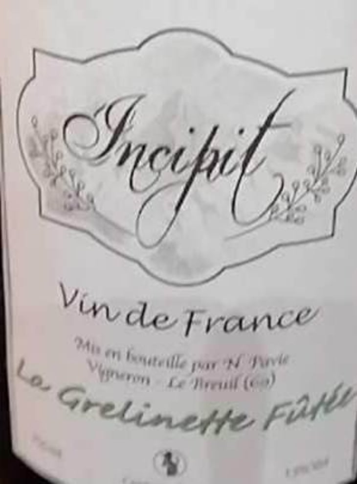 La Grelinette Fûtée - Incipit - Nicolas Pavie - nicolas-pavie 