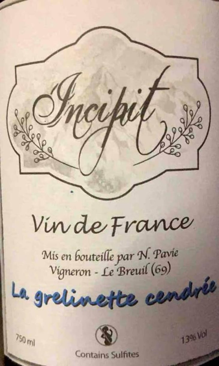 La Grelinette Cendrée - Incipit - Nicolas Pavie - nicolas-pavie 