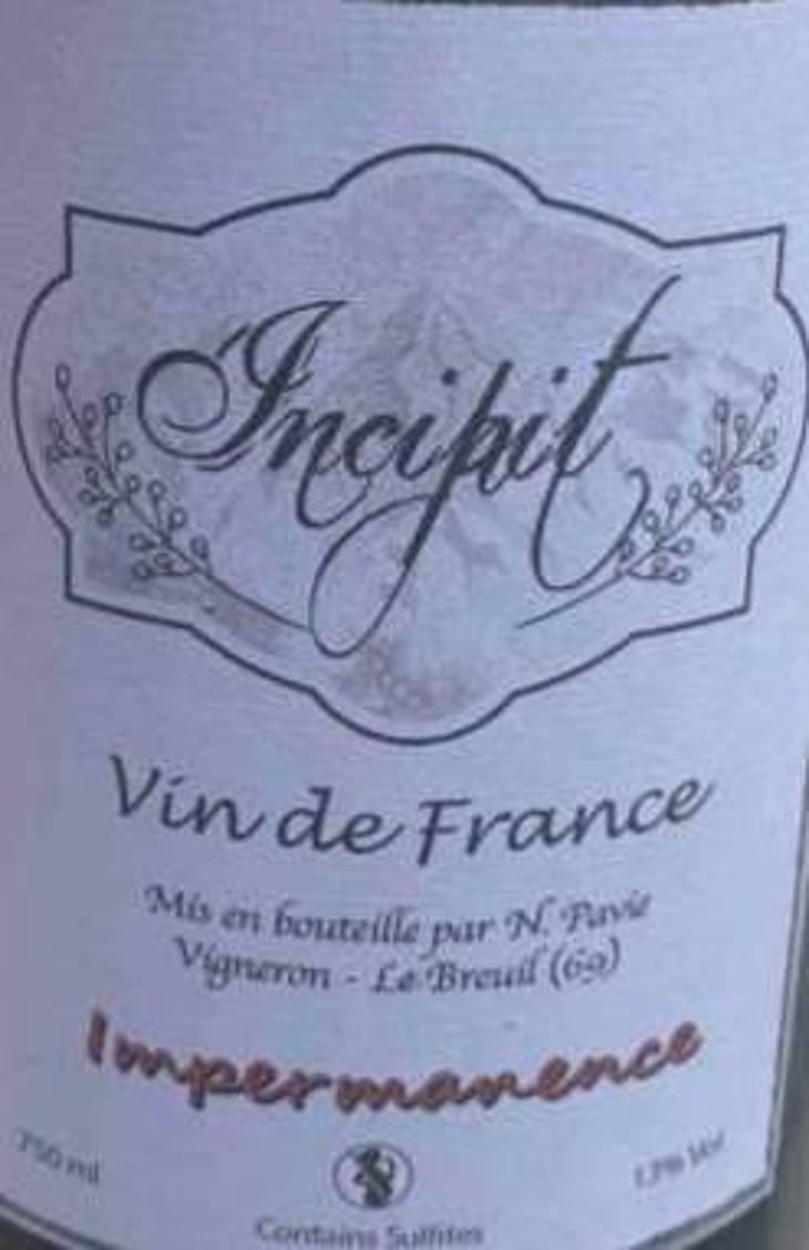 Impermanence - Incipit - Nicolas Pavie - nicolas-pavie 