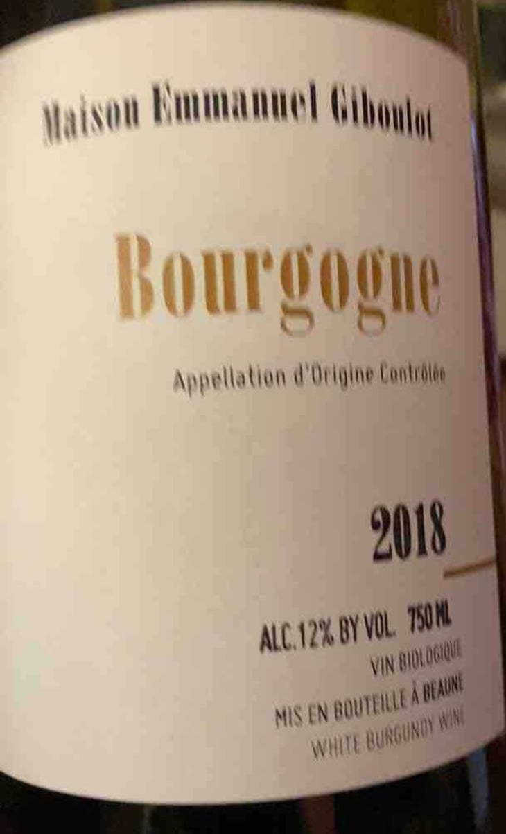 Bourgogne Blanc - Domaine Emmanuel Giboulot - emmanuel-giboulot 