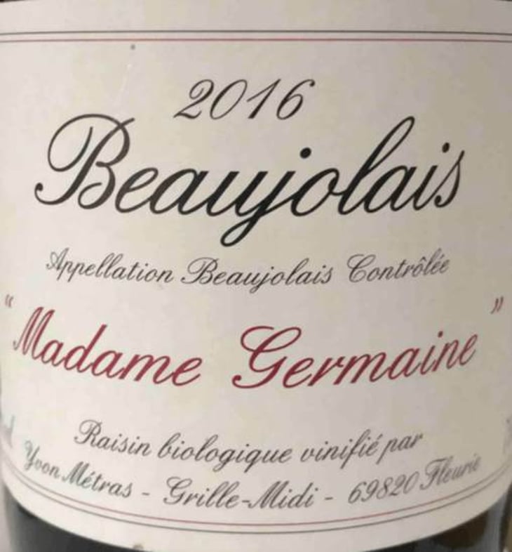 Madame Germaine - Domaine Métras - yvon-metras 