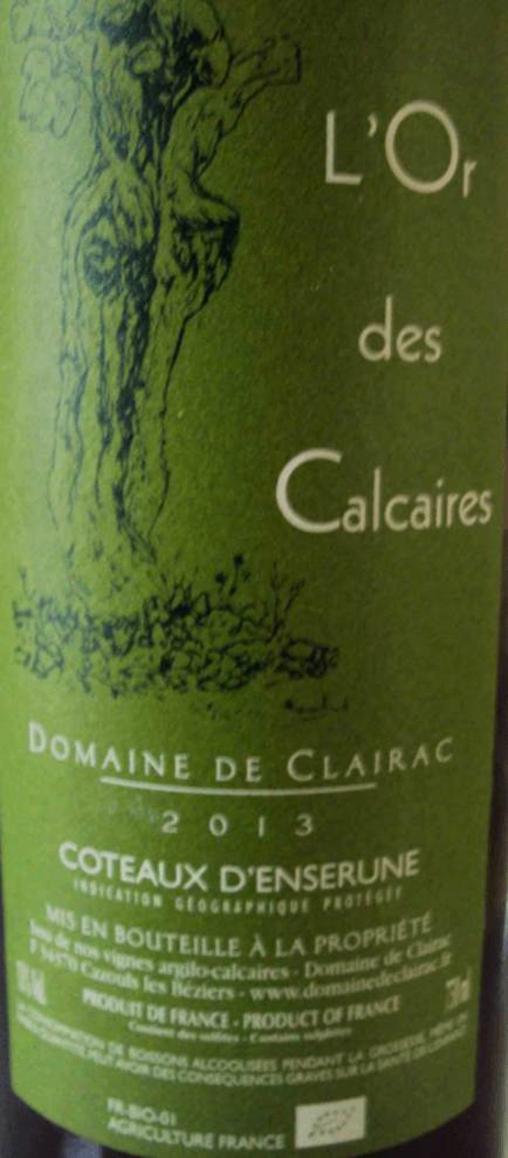 L'Or des Calcaires - Domaine de Clairac/Domaine d'O - deborah-olivier-knowland 