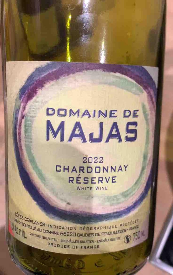 Chardonnay Réserve - Domaine de Majas - agnes-alain-carrere -2022