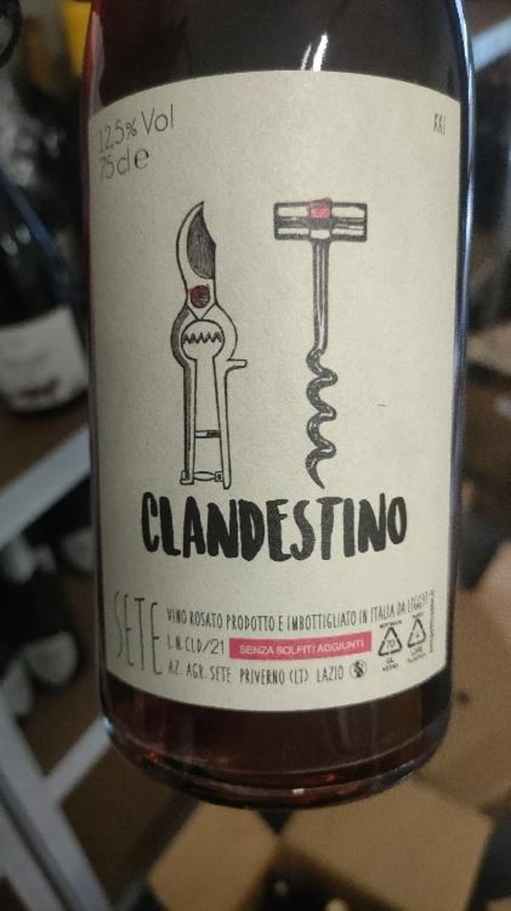 Clandestino Rosato - Sete - Vini Naturali - emiliano-giorgi-arcangelo-galuppi-martina-dalessio -2022