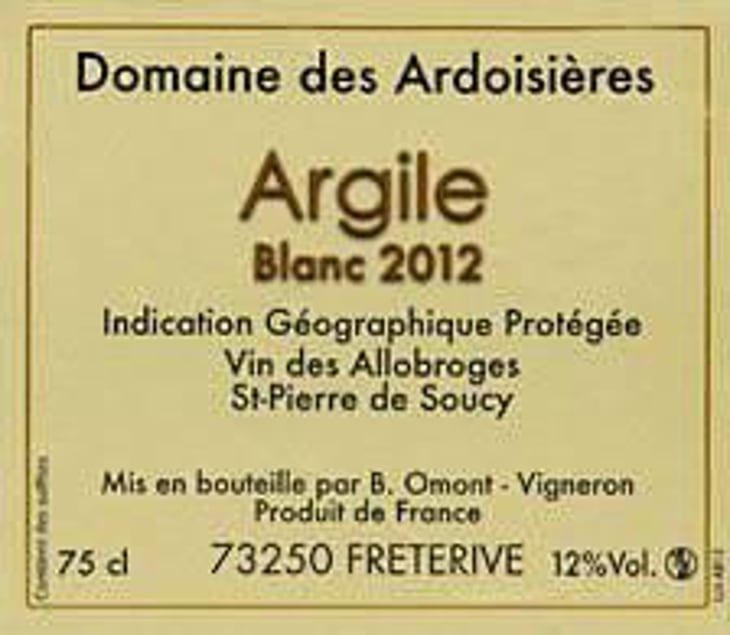 Argile Blanc - Domaine Des Ardoisières - brice-omont 