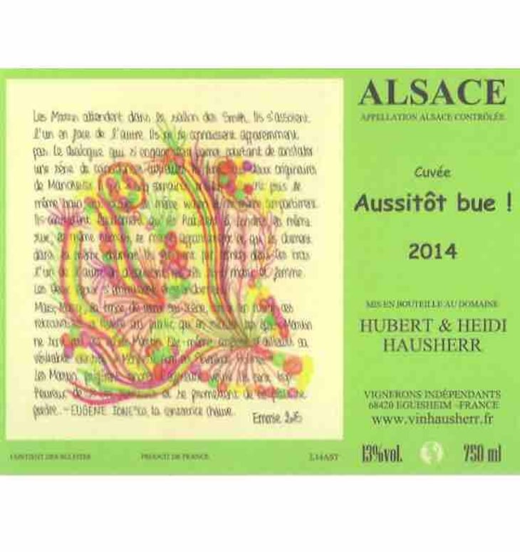 Aussitôt Bue (old label) - Vin Hausherr - hubert-heidi-hausherr 