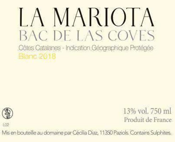 Bac de las Coves Blanc - La Mariota - cecilia-diaz-guillermo-campos-baeza 