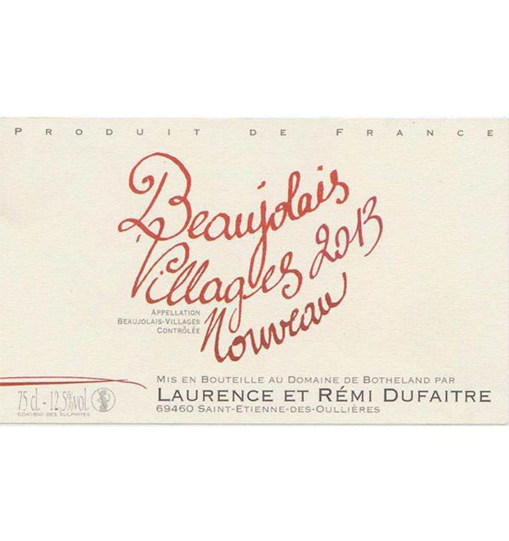 Beaujolais Villages Nouveau - Domaine de Botheland - remi-dufaitre-laurence-liatard 