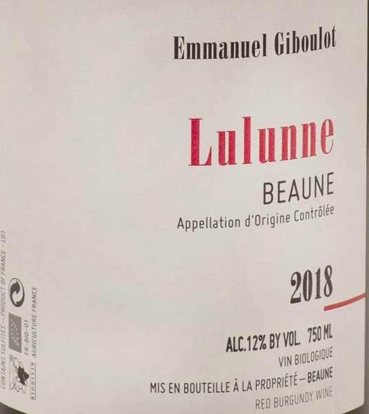 Beaune "Lulunne" - Domaine Emmanuel Giboulot - emmanuel-giboulot 