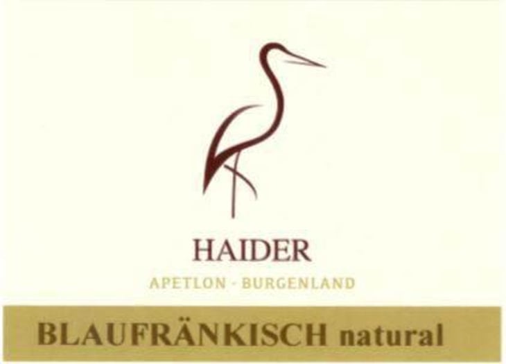 Blaufränkisch natural - Biodyn Weinhof Haider - berthold-eva-haider 