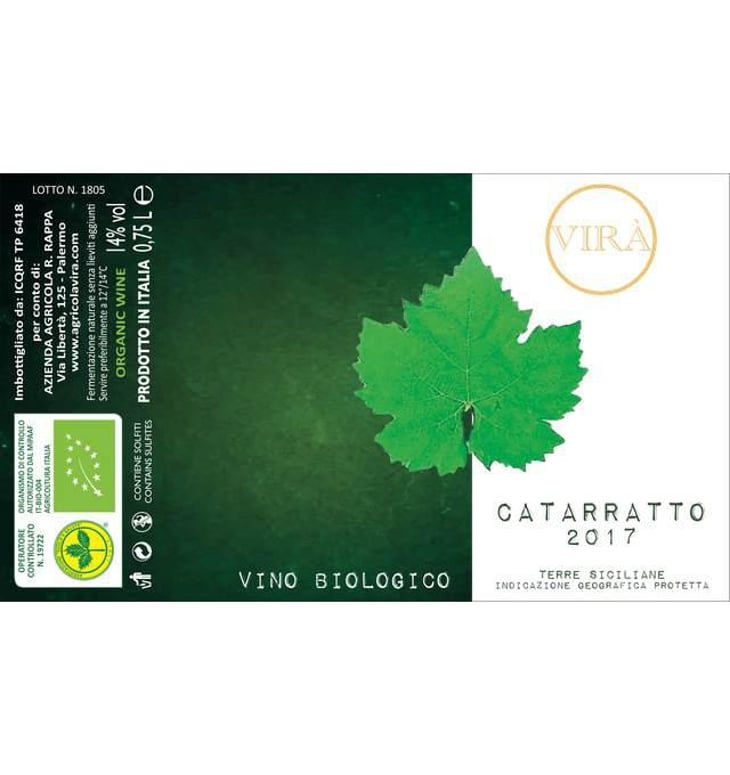Catarratto 2017 - Agricola VIRÀ - vincenzo-rappa-ml 