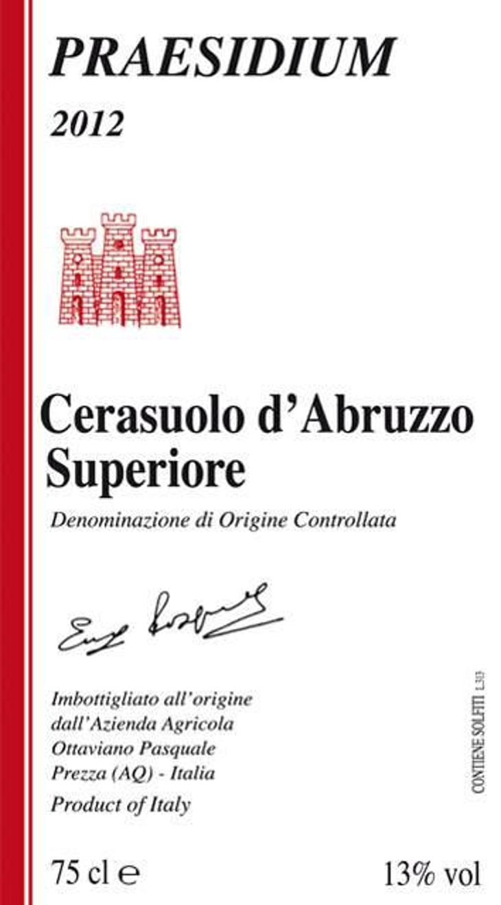 Cerasuolo d’Abruzzo Superiore DOC - Praesidium - enzo-lucia-antonia-et-ottaviano-pasquale 