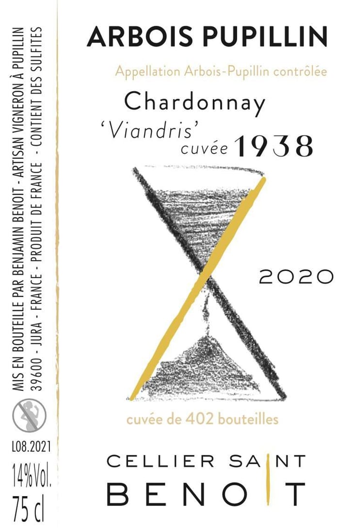 Chardonnay "Viandris" cuvée 1938 - Cellier Saint Benoit - benjamin-benoit 