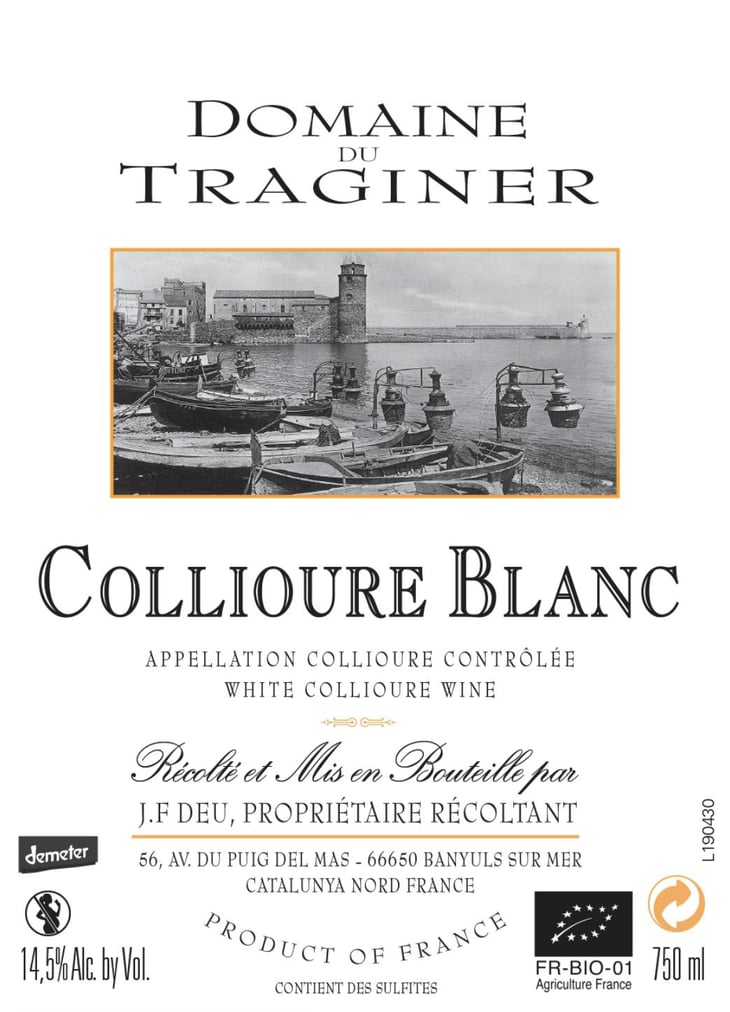 Collioure Blanc - Domaine Du Traginer - jean-francois-deu 