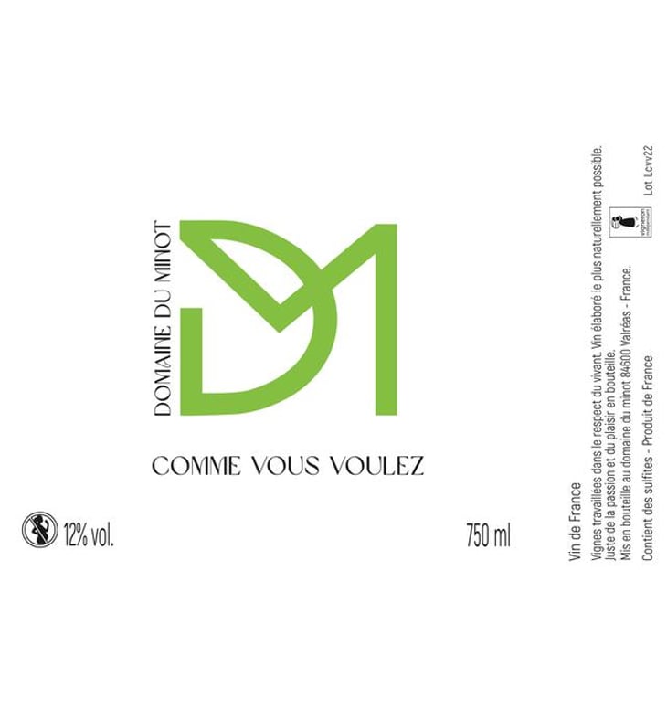 Comme vous voulez ( Blouge ) - Domaine du Minot - axel-chambert 
