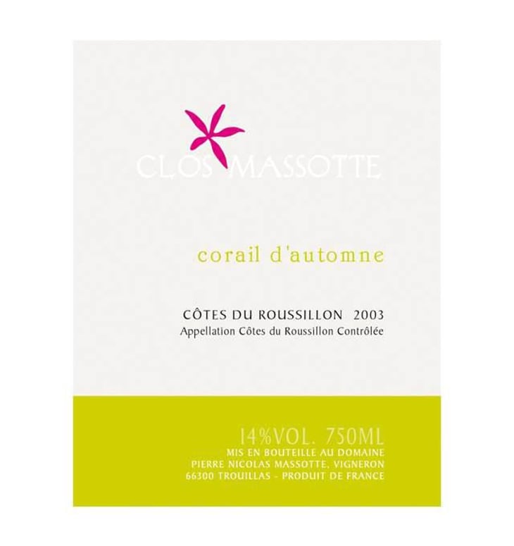 Corail d'Automne (blanc) - Clos Massotte - pierre-nicolas-massotte 