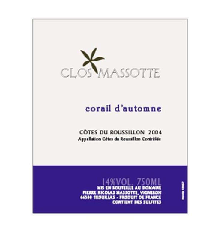 Corail d'Automne (rouge) - Clos Massotte - pierre-nicolas-massotte 