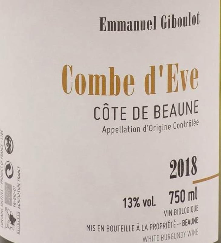 Côte-de-Beaune "Combe d'Ève" - Domaine Emmanuel Giboulot - emmanuel-giboulot 