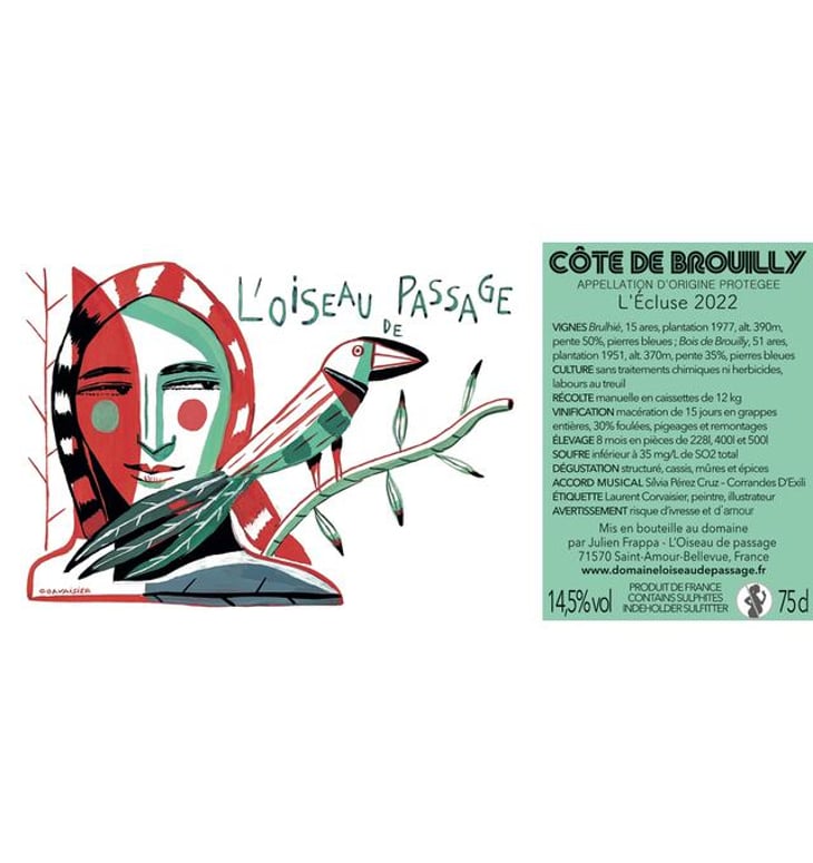 Côte De Brouilly L'écluse 2022 - L'oiseau De Passage - julien-frappa -2022