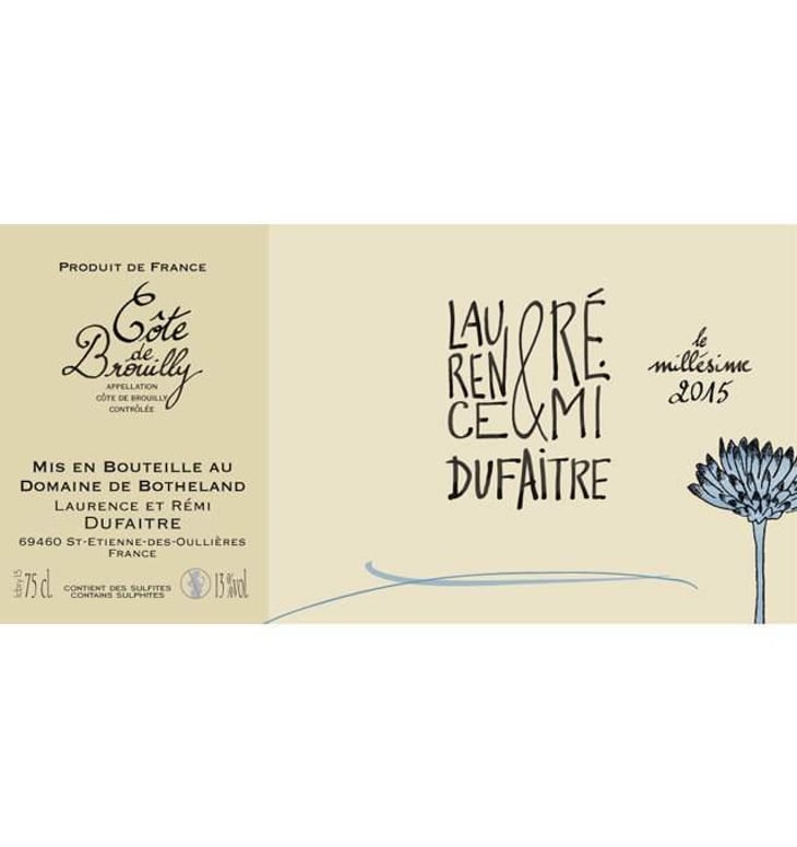 Côte de Brouilly - Domaine de Botheland - remi-dufaitre-laurence-liatard 