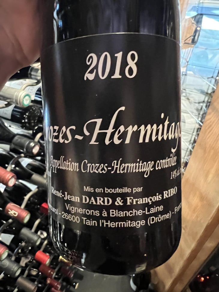 Crozes Hermitage - Dard & Ribo - rene-jean-dard-francois-ribo -2018