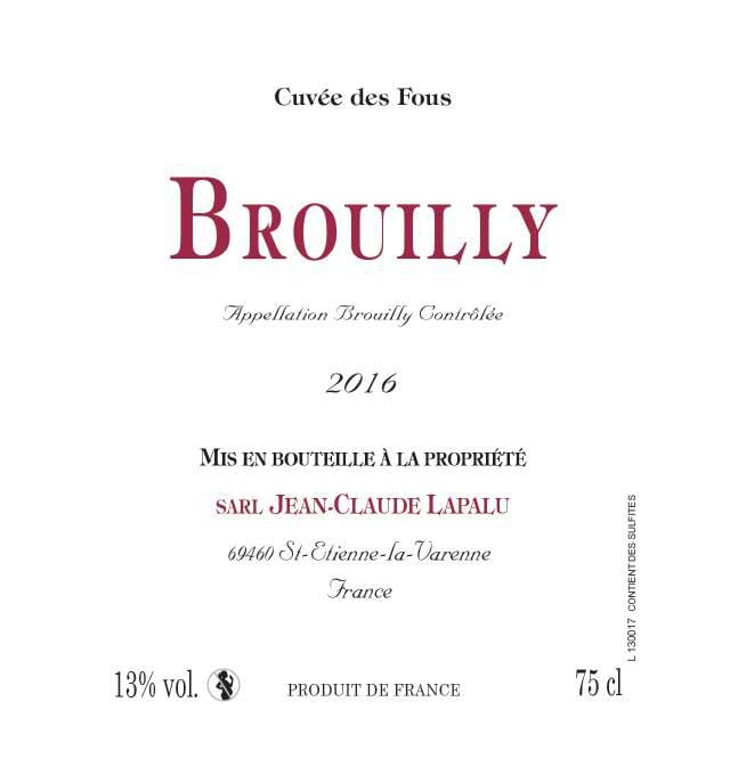 Cuvée des Fous - Jean-Claude Lapalu - jean-claude-lapalu 