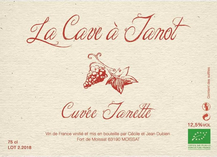 Cuvée Janette - La Cave À Janot - cecile-routier-jean-dubien 